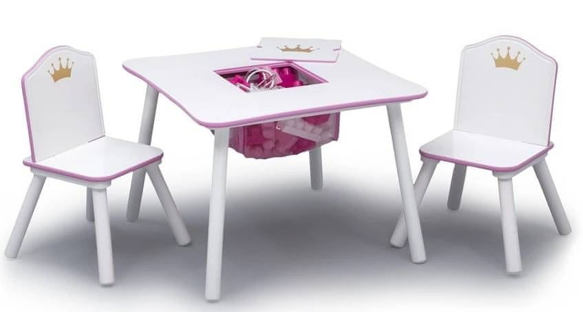bHome Detský stôl so stoličkami Princezné